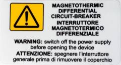 Etichetta adesiva di attenzione